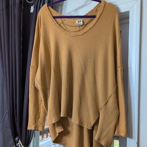 WE THE FREE FREE PEOPLE NEW! Thermal Waffle Weave Top Medium Nwt